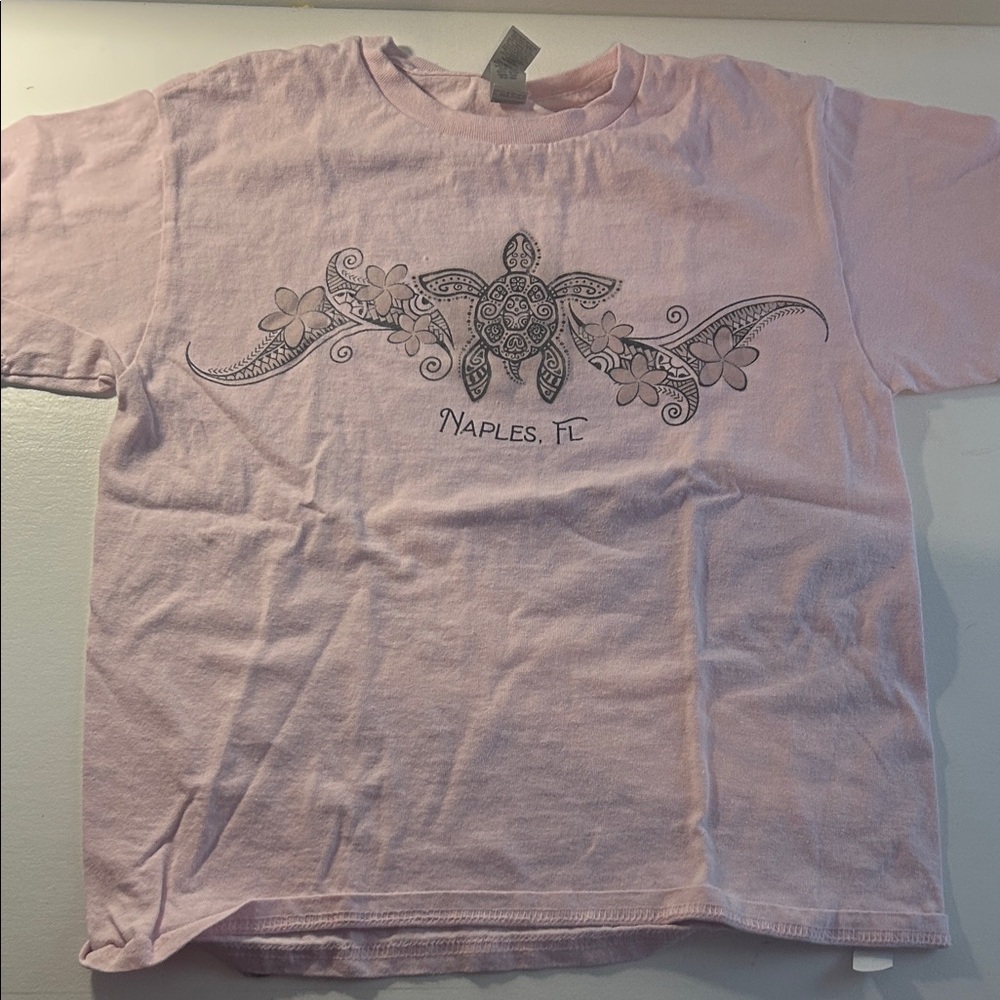 Gildan Light Pink Turtle Graphic Tee